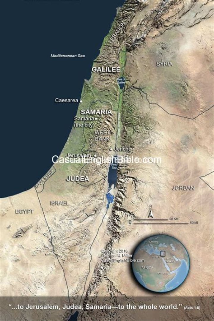 Jerusalem Judea Samaria And The Ends Of The Earth Map Map