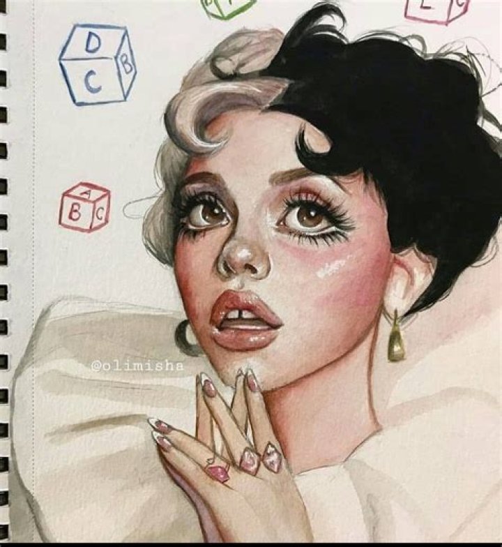 Melanie Martinez Drawing in Yellow Dress