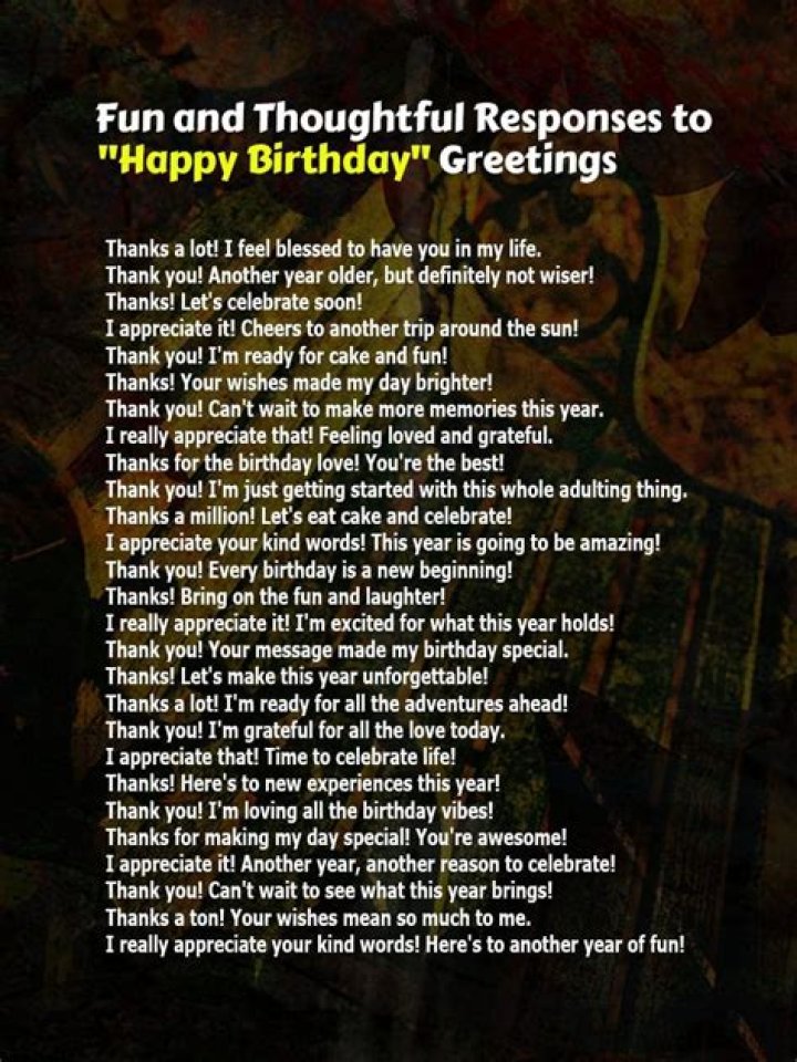 Response To Happy Birthday Wishes Birthday Ideas